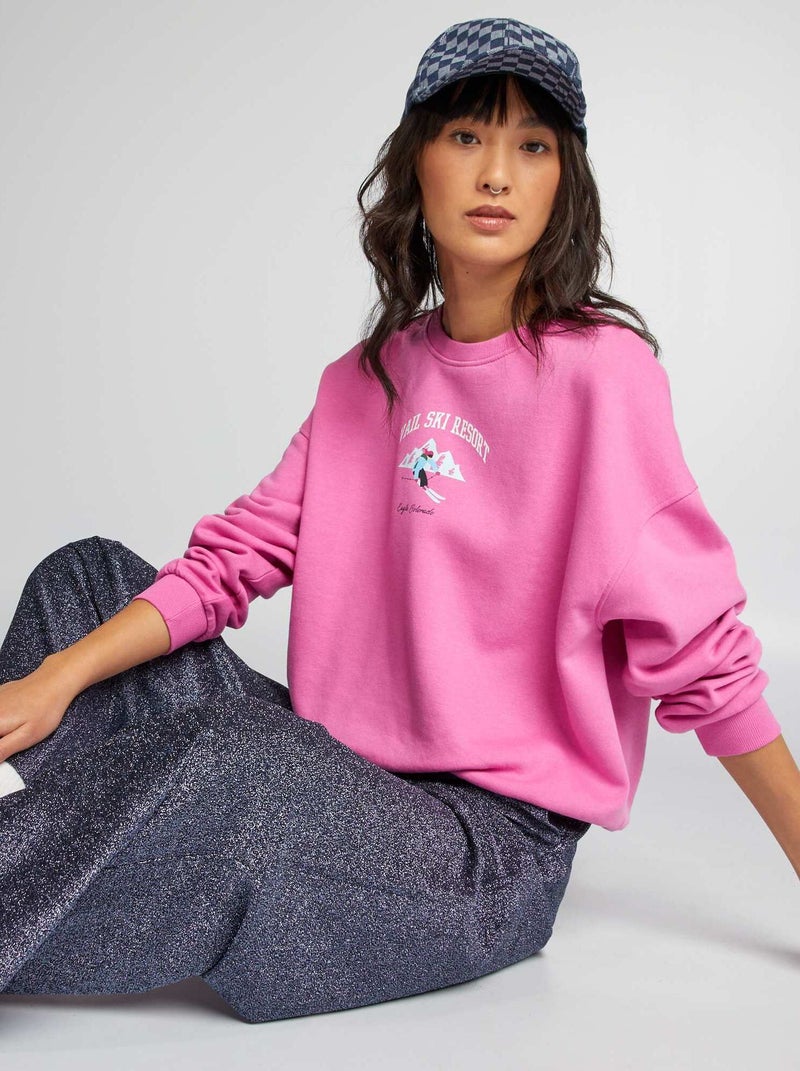Sudadera de chándal con estampado ROSA - Kiabi