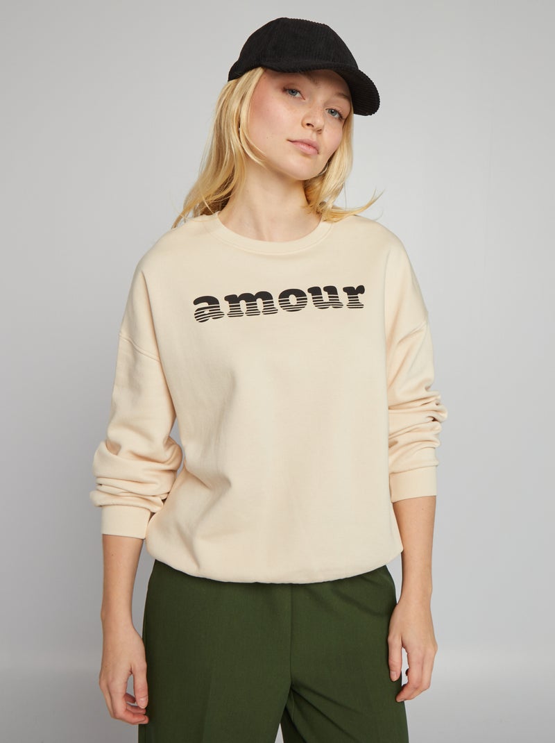 Sudadera de chándal con estampado ROSA - Kiabi