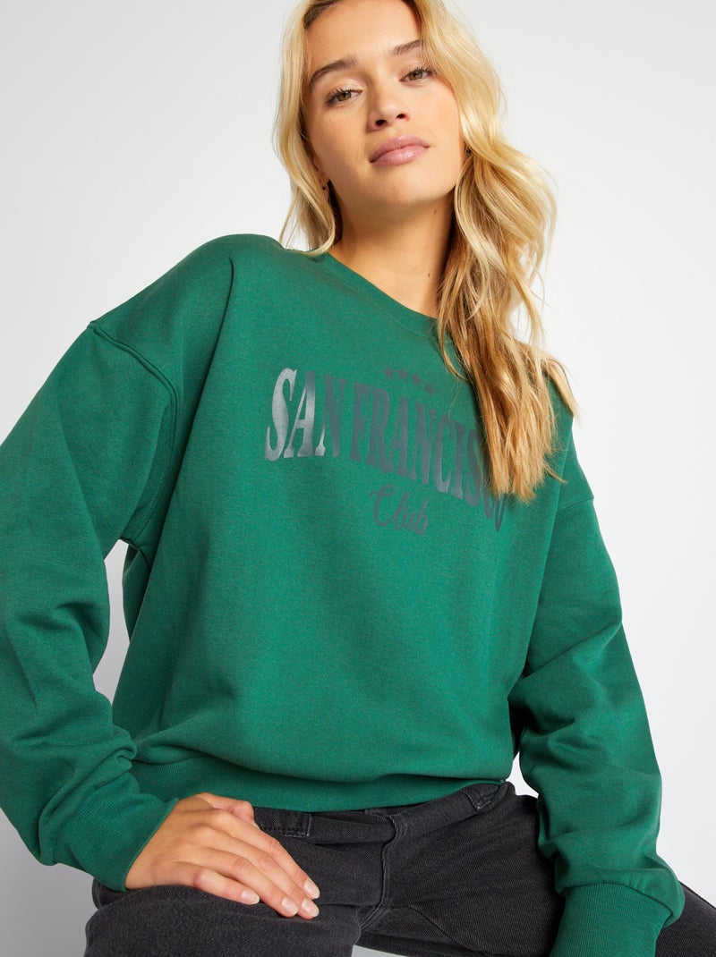 Sudadera de chándal con estampado VERDE - Kiabi