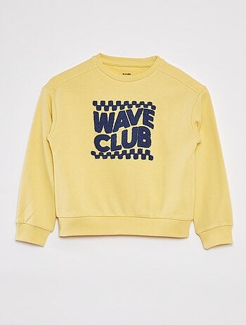 Sudadera de chándal con inscripción de rizo