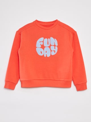 Sudadera de chándal con inscripción de rizo