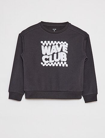 Sudadera de chándal con inscripción de rizo