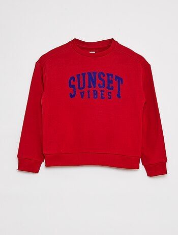 Sudadera de chándal con inscripción de rizo