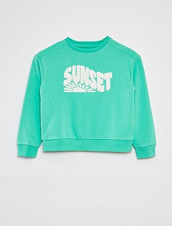 Sudadera de chándal con inscripción de rizo