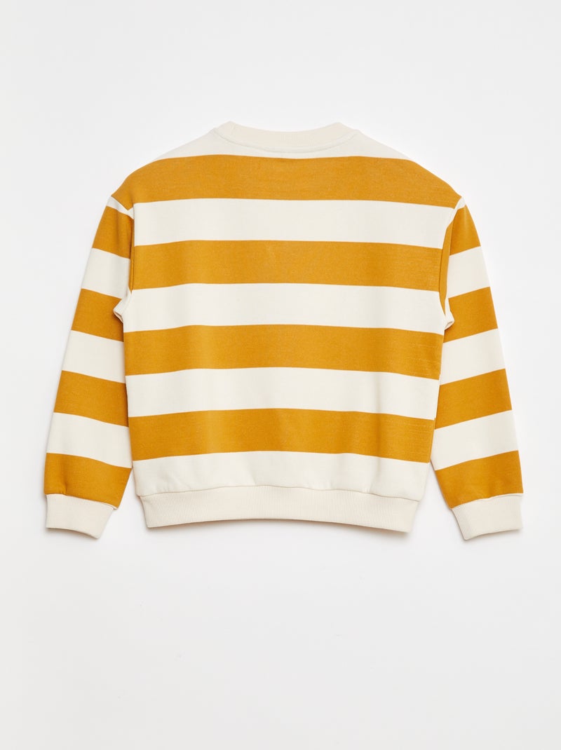 Sudadera de chándal con mangas en contraste Amarillo - Kiabi