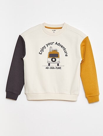 Sudadera de chándal con mangas en contraste