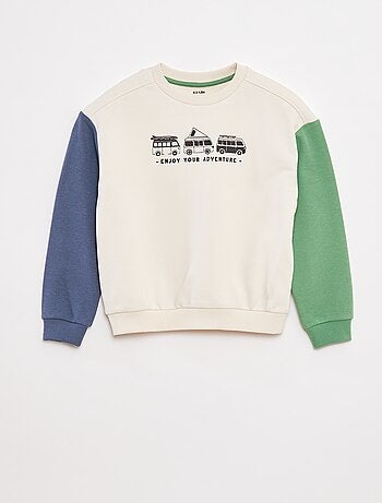 Sudadera de chándal con mangas en contraste