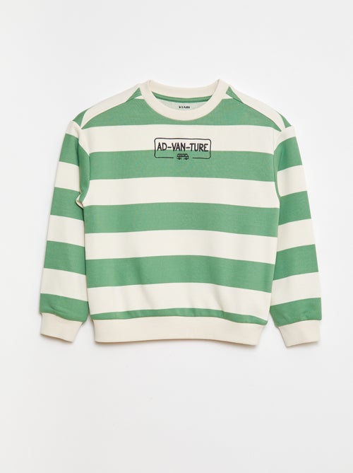 Sudadera de chándal con mangas en contraste - Kiabi