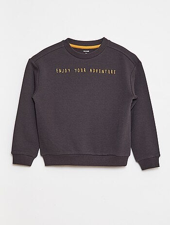 Sudadera de chándal con mensaje bordado