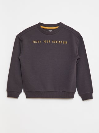 Sudadera de chándal con mensaje bordado