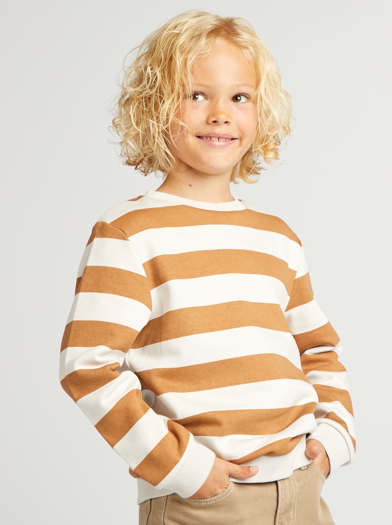 Sudadera de chándal con motivo BEIGE - Kiabi