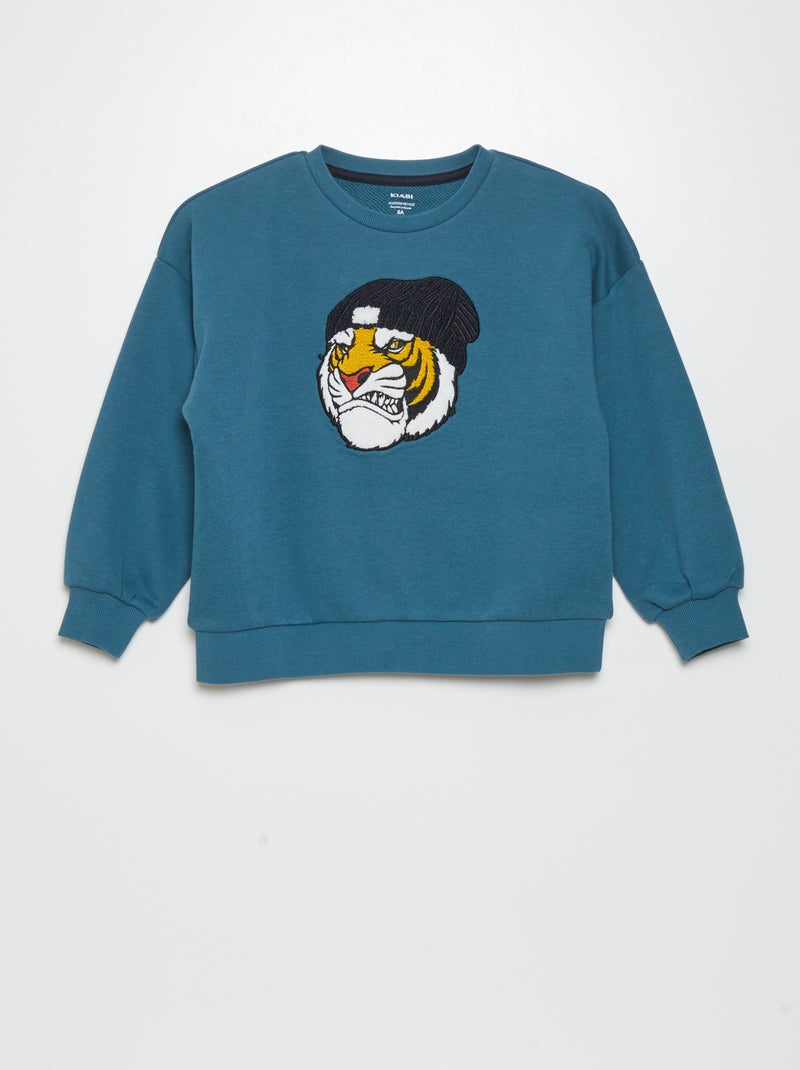 Sudadera de chándal con punto de rizo AZUL - Kiabi