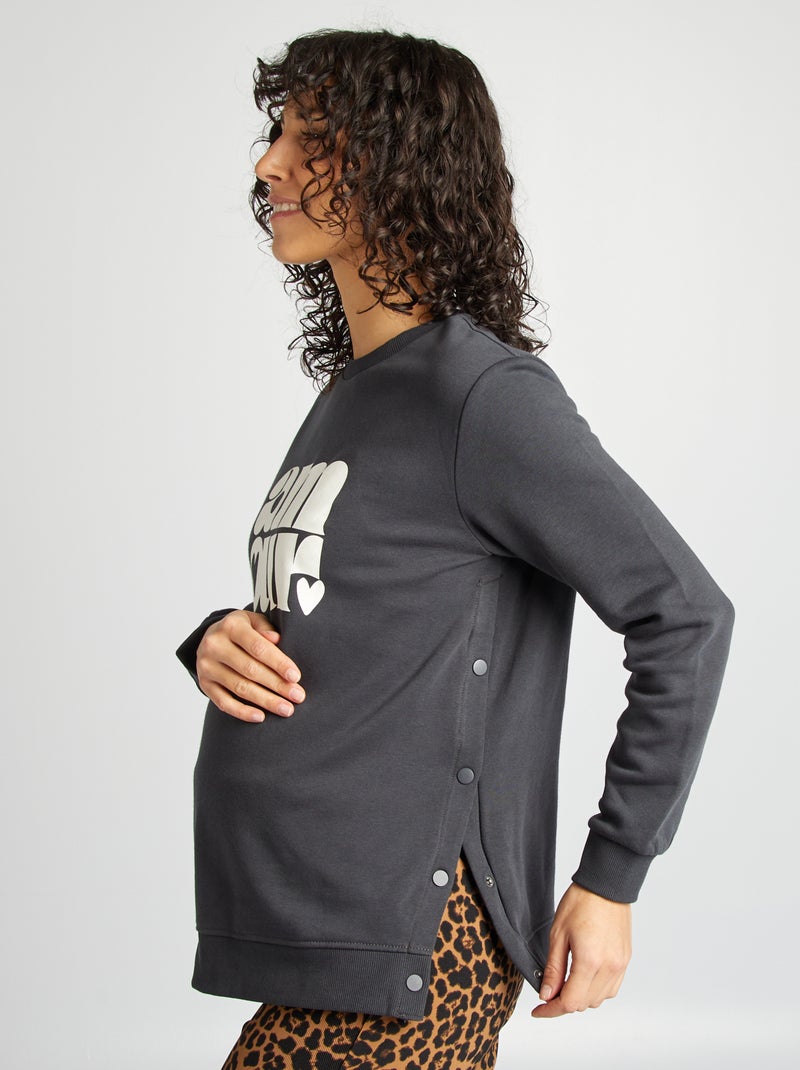 Sudadera de chándal de lactancia NEGRO - Kiabi