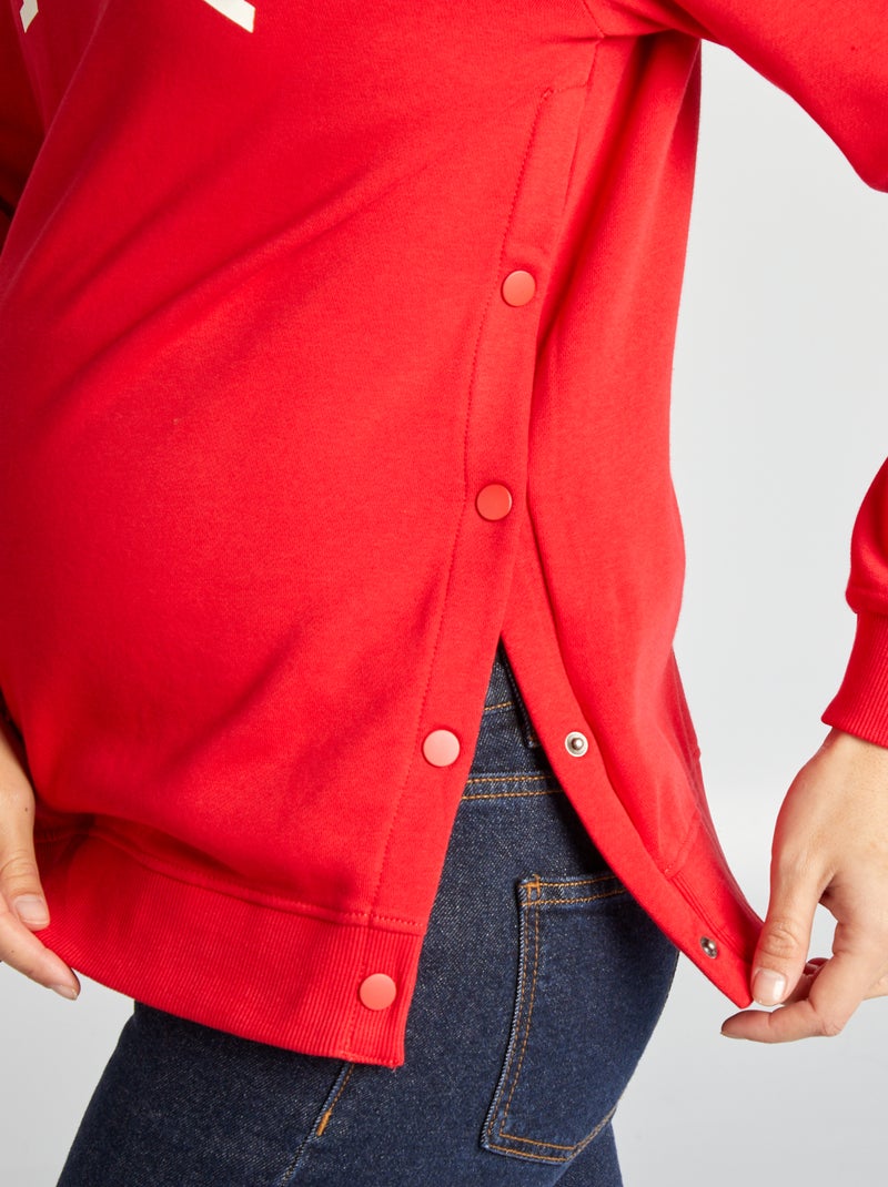 Sudadera de chándal de lactancia ROJO - Kiabi