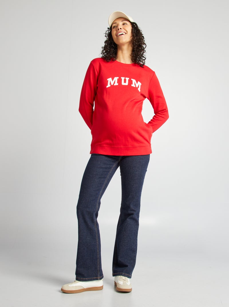 Sudadera de chándal de lactancia ROJO - Kiabi