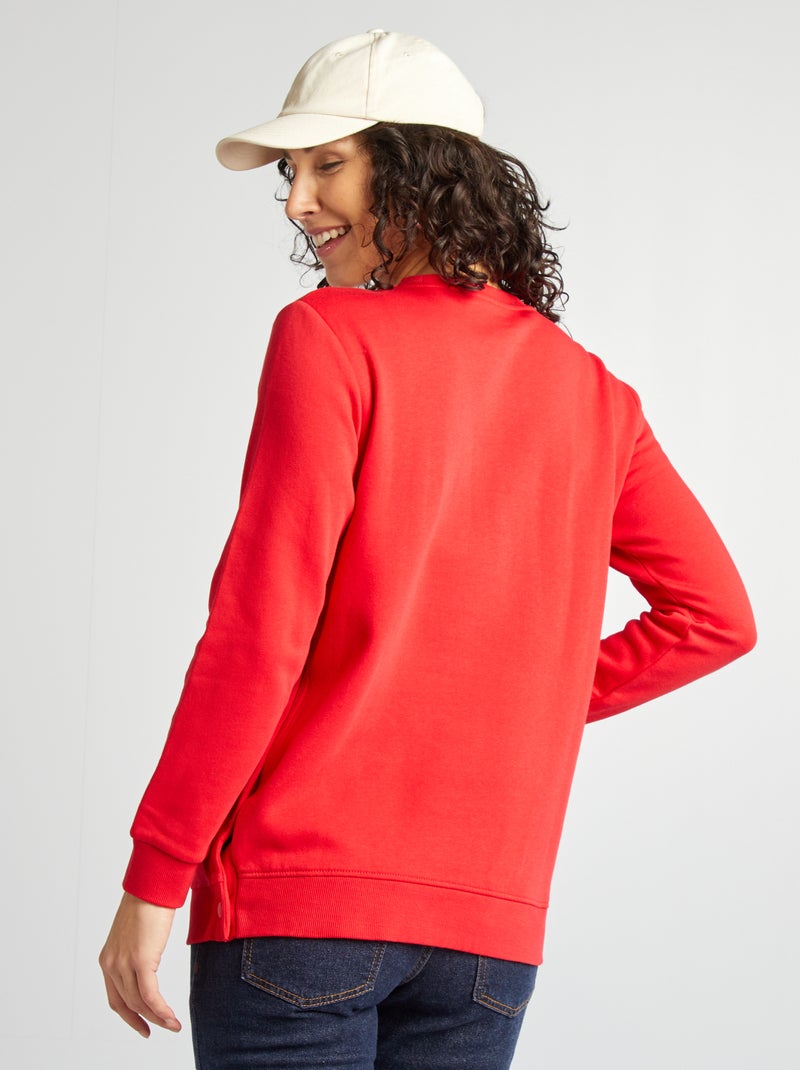 Sudadera de chándal de lactancia ROJO - Kiabi