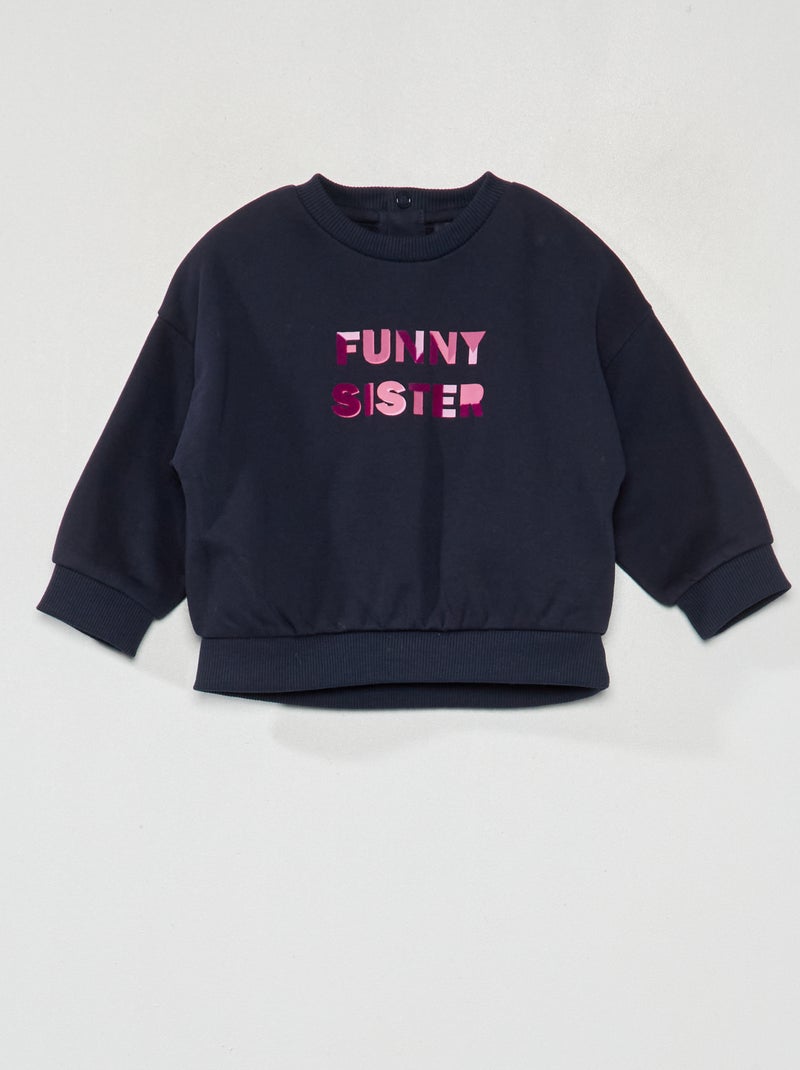 Sudadera de chándal de manga larga AZUL - Kiabi