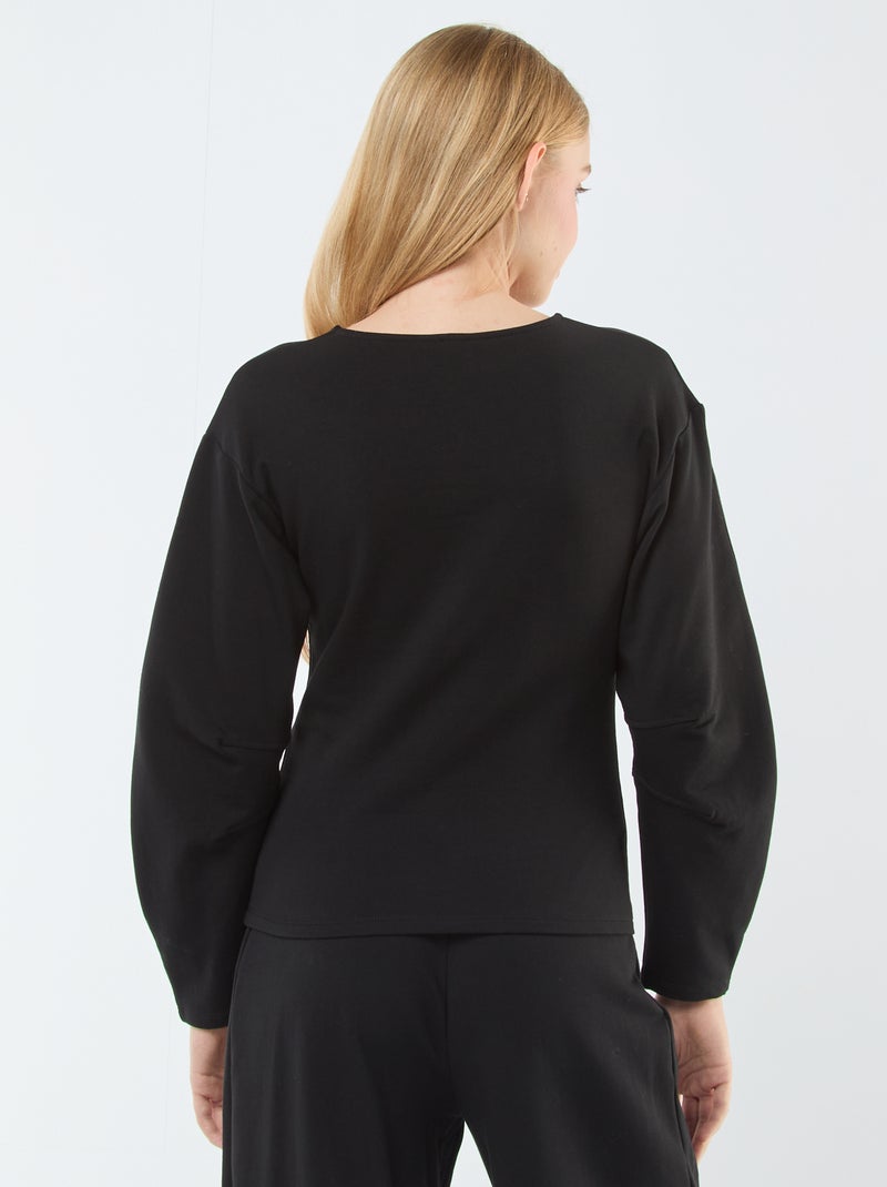 Sudadera de chándal de manga larga negro - Kiabi