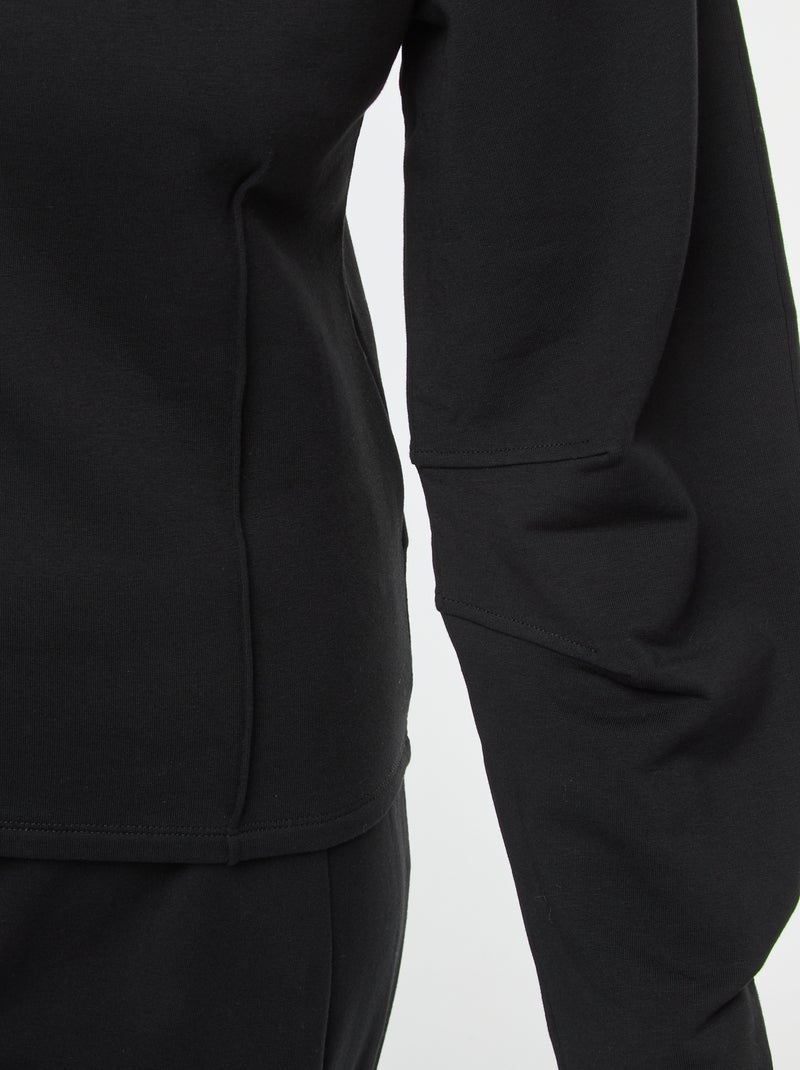 Sudadera de chándal de manga larga negro - Kiabi