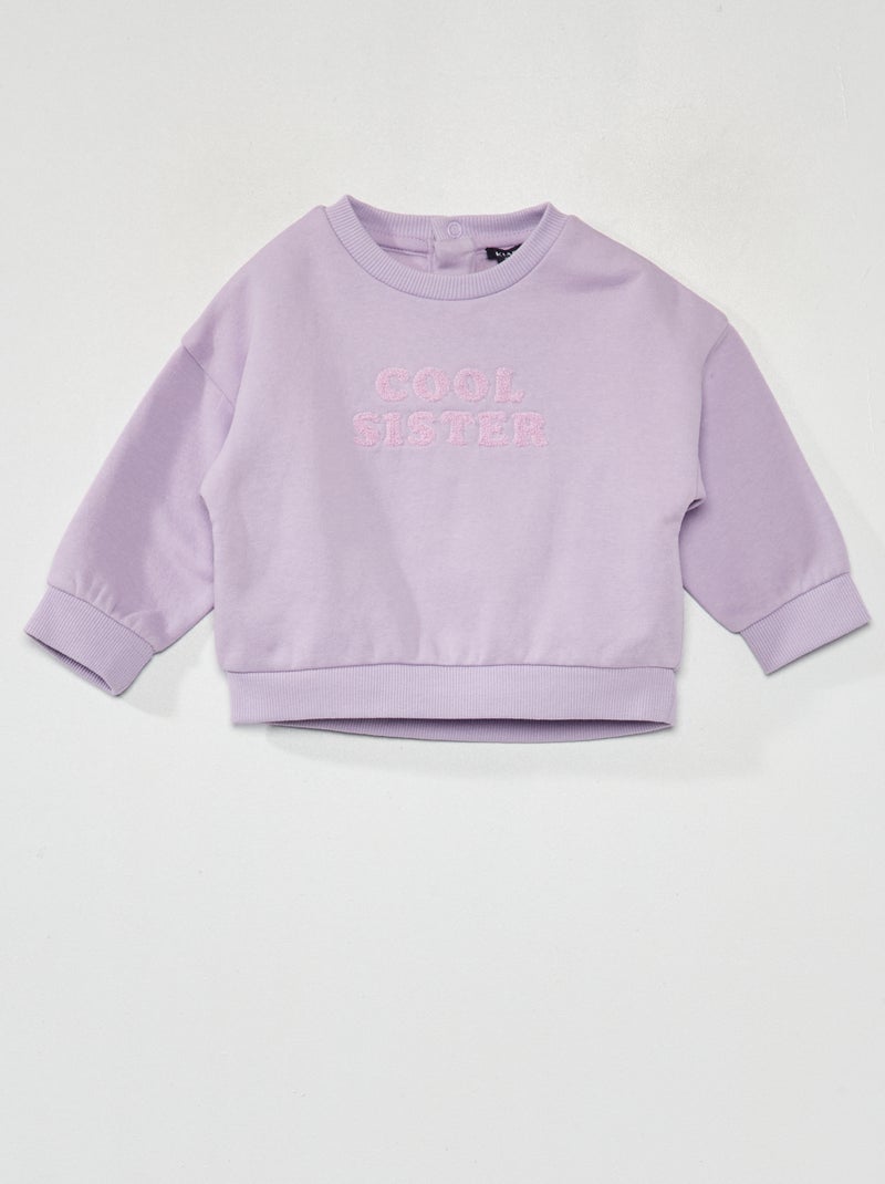 Sudadera de chándal de manga larga PURPURA - Kiabi