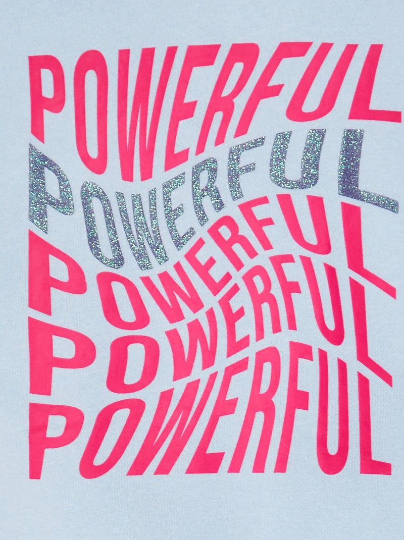 Sudadera de chándal deportiva con cremallera y capucha AZUL - Kiabi