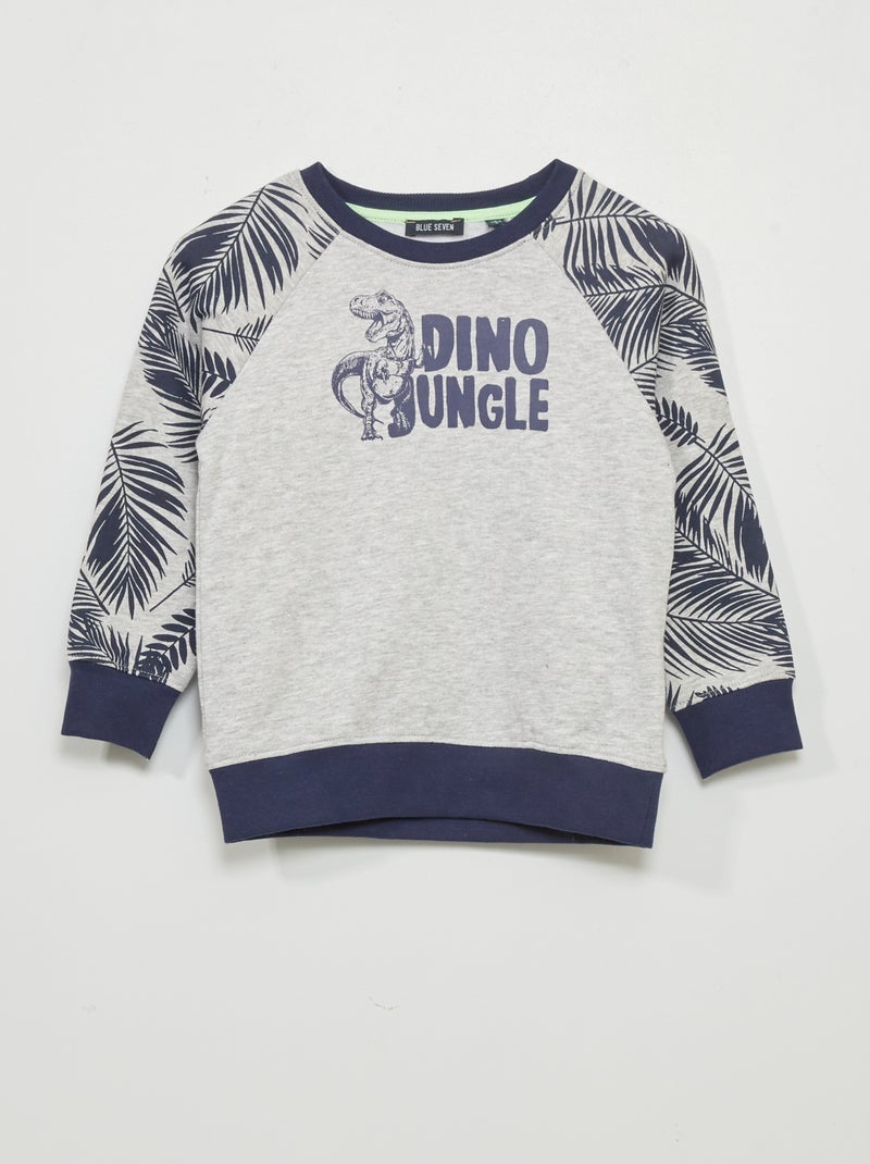 Sudadera de chándal 'dinosaurio' gris - Kiabi
