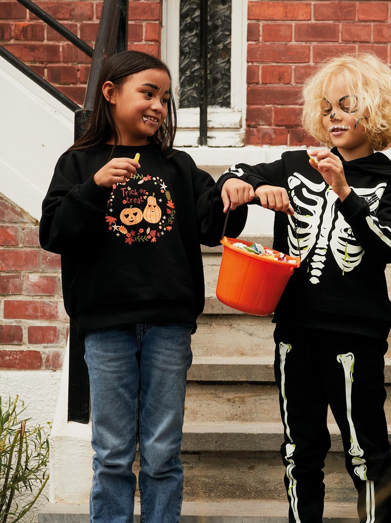 Sudadera de chándal estampada - Halloween NEGRO - Kiabi