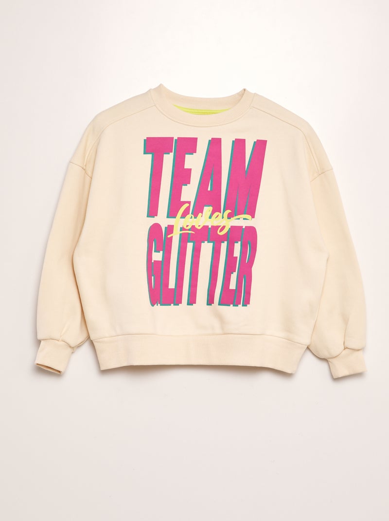 Sudadera de chándal estampada - Hermano y hermana BLANCO - Kiabi