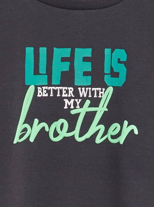 Sudadera de chándal estampada - Hermano y hermana - Kiabi