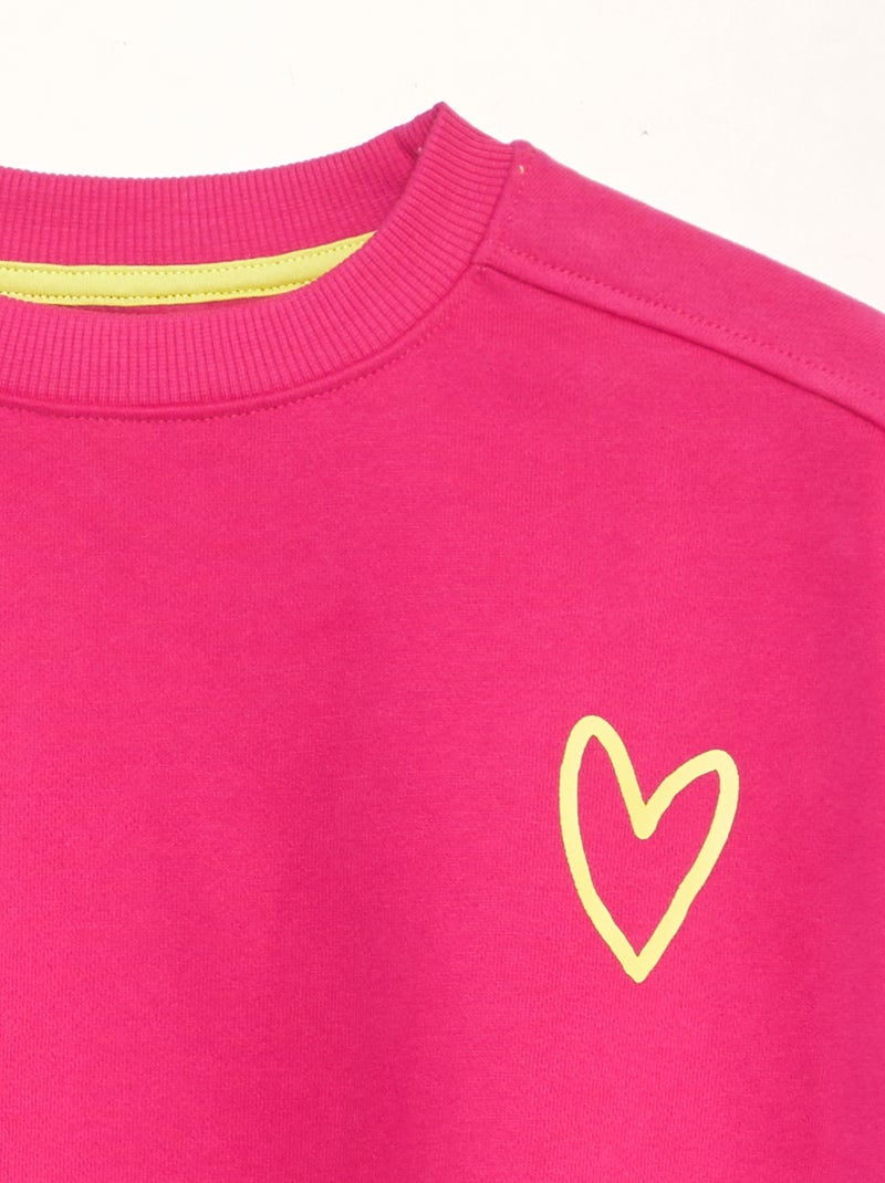 Sudadera de chándal estampada - Hermano y hermana ROSA - Kiabi