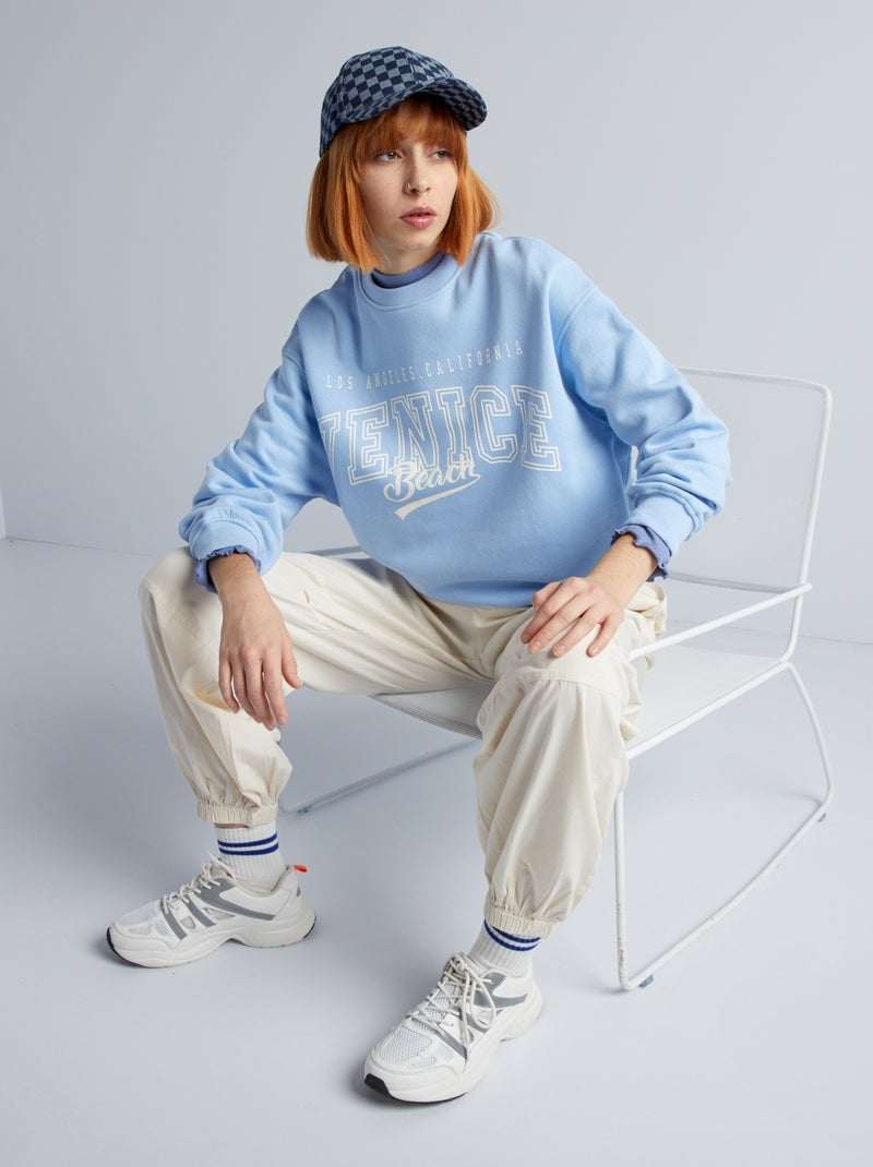 Sudadera de chándal estampada AZUL - Kiabi
