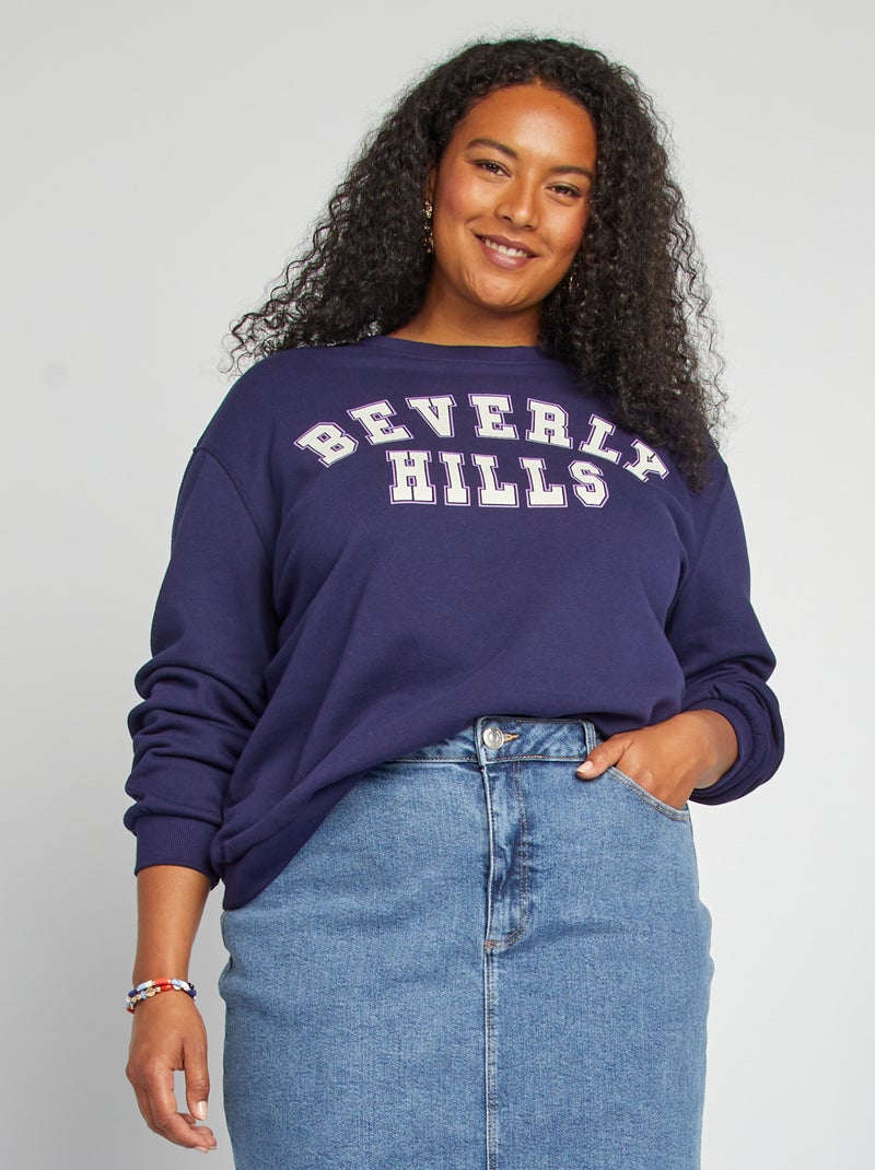 Sudadera de chándal estampada AZUL - Kiabi