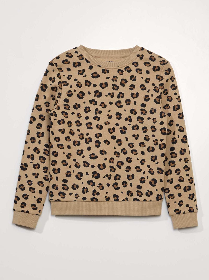 Sudadera de chándal estampada BEIGE - Kiabi