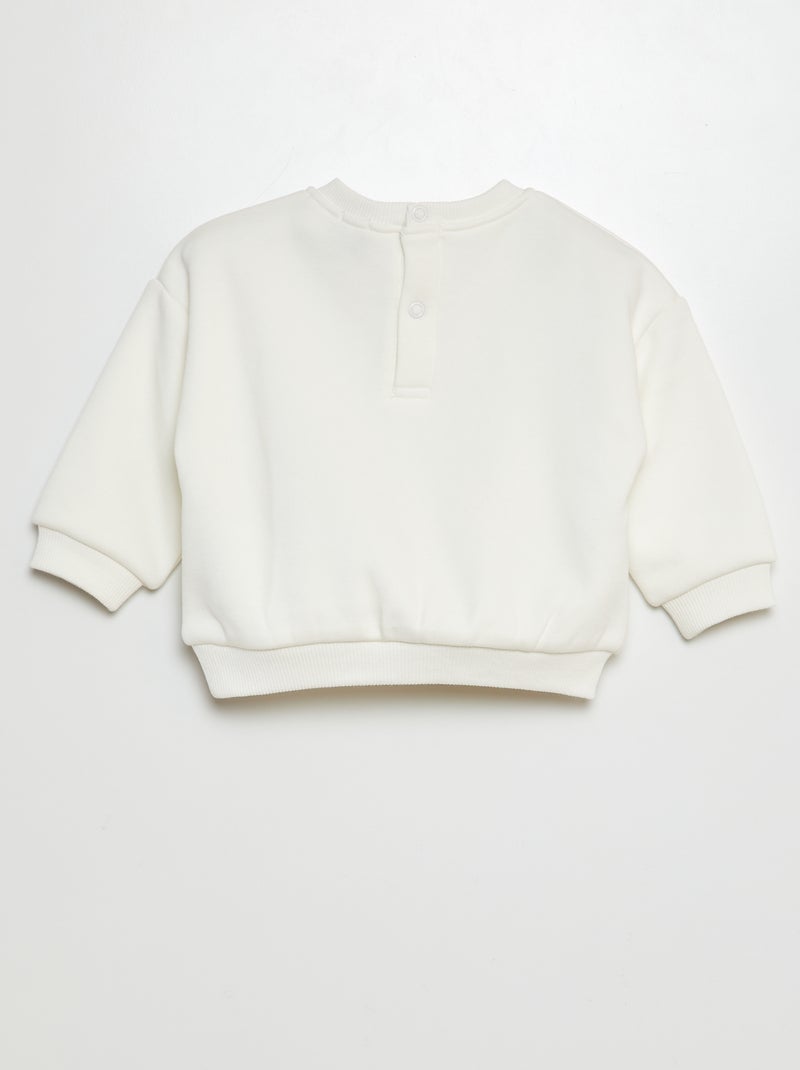 Sudadera de chándal estampada BLANCO - Kiabi