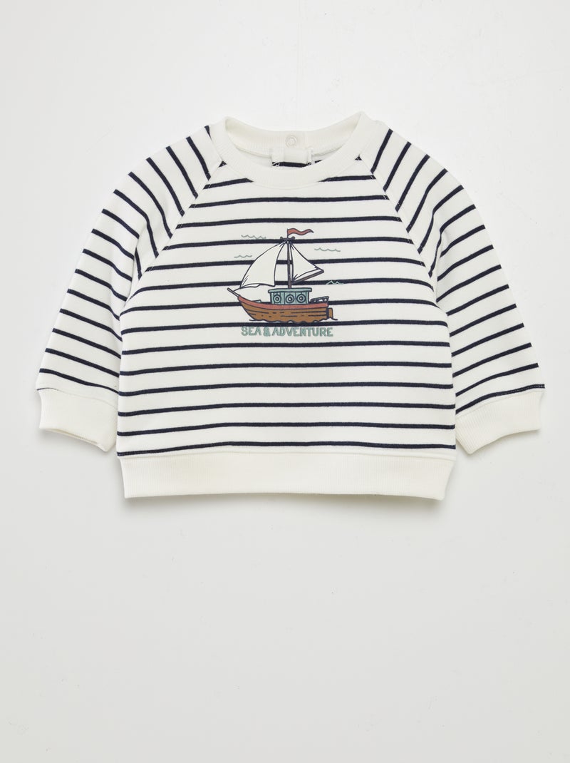 Sudadera de chándal estampada BLANCO - Kiabi