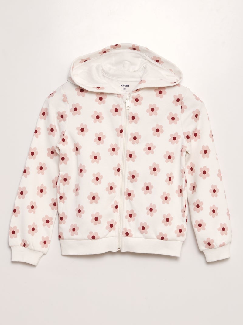 Sudadera de chándal estampada con capucha BLANCO - Kiabi