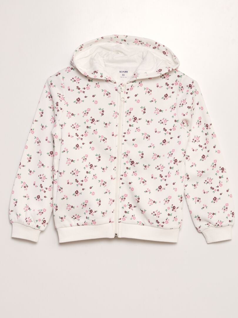 Sudadera de chándal estampada con capucha BLANCO - Kiabi