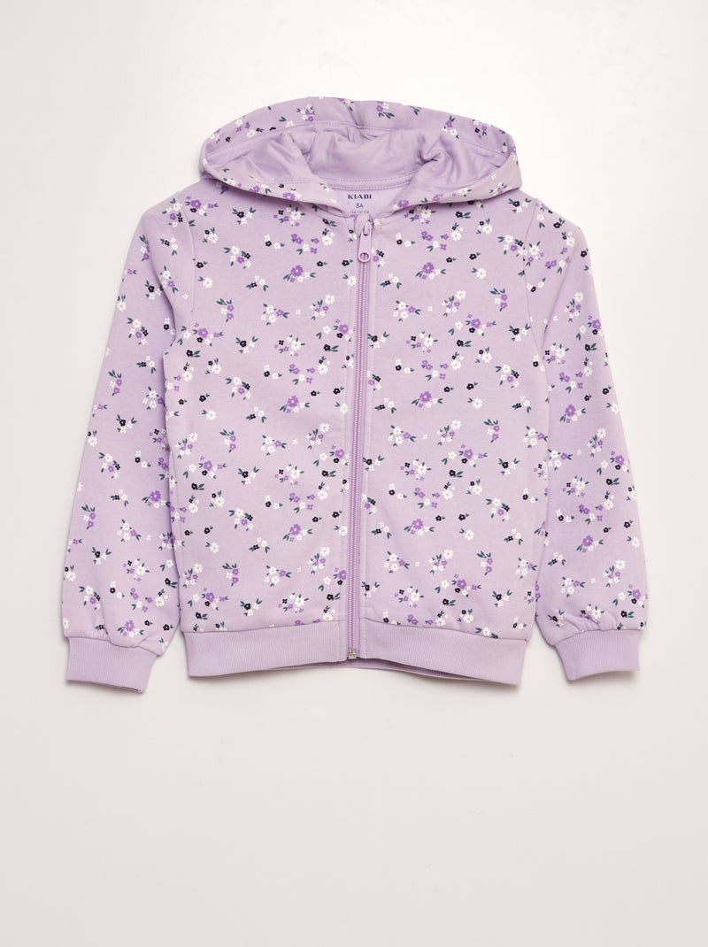 Sudadera de chándal estampada con capucha PURPURA - Kiabi