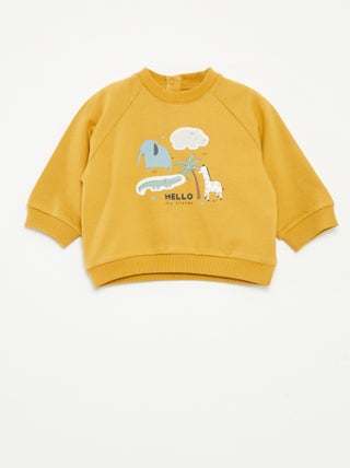Sudadera de chándal estampada con cierre de automáticos