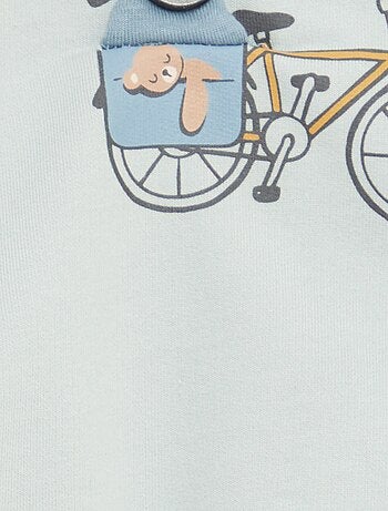 Sudadera de chándal estampada con cierre de automáticos