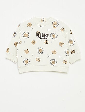 Sudadera de chándal estampada con cierre de automáticos