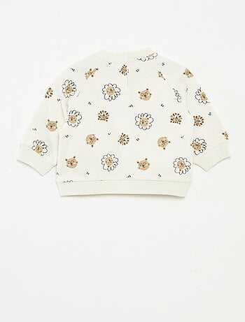 Sudadera de chándal estampada con cierre de automáticos