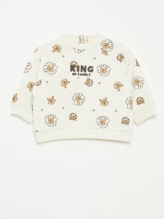 Sudadera de chándal estampada con cierre de automáticos
