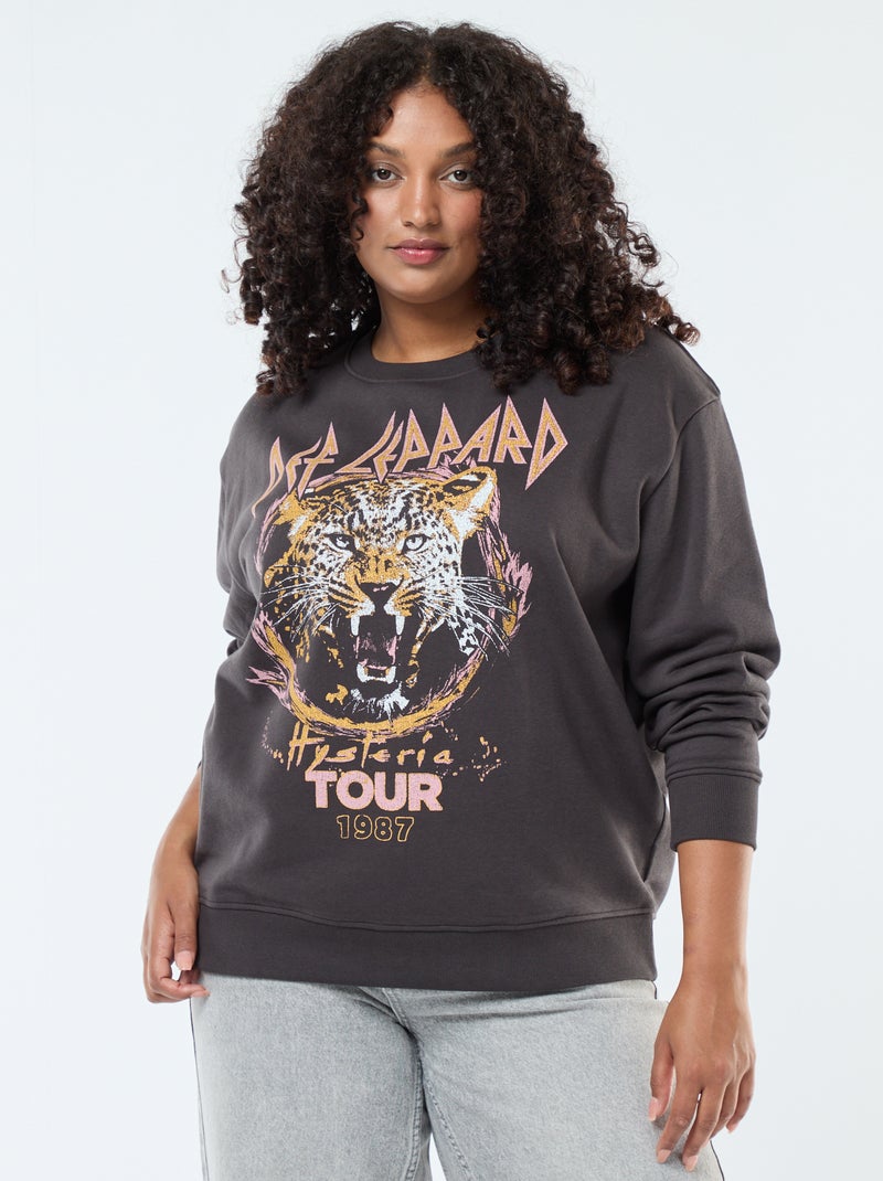 Sudadera de chándal estampada 'Def Leppard' Negro - Kiabi