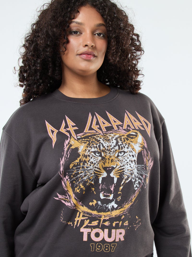 Sudadera de chándal estampada 'Def Leppard' Negro - Kiabi