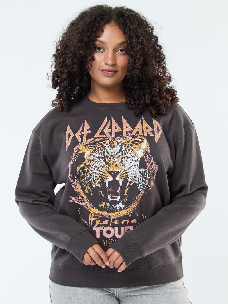 Sudadera de chándal estampada 'Def Leppard' Negro - Kiabi