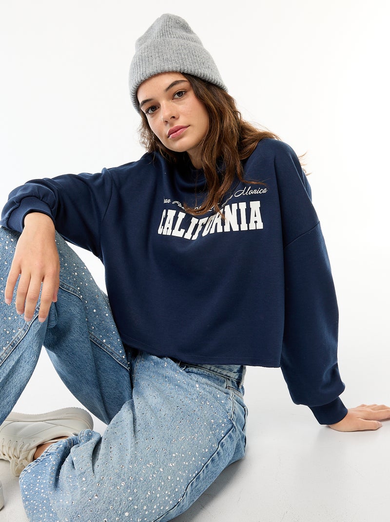 Sudadera de chándal estampada Gris - Kiabi