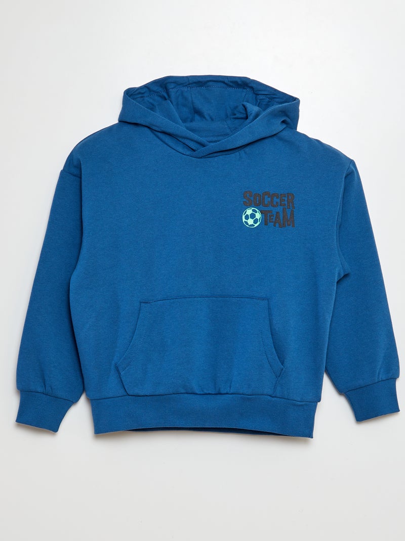 Sudadera de chándal estampada por ambos lados AZUL - Kiabi