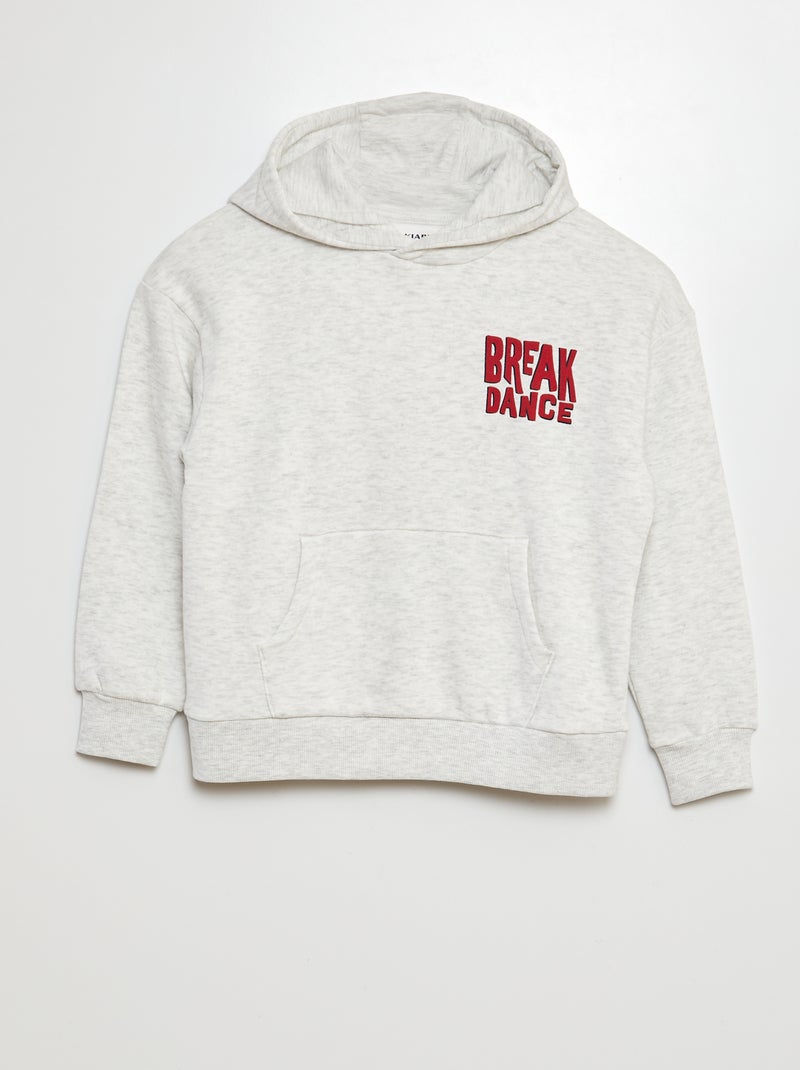 Sudadera de chándal estampada por ambos lados GRIS - Kiabi