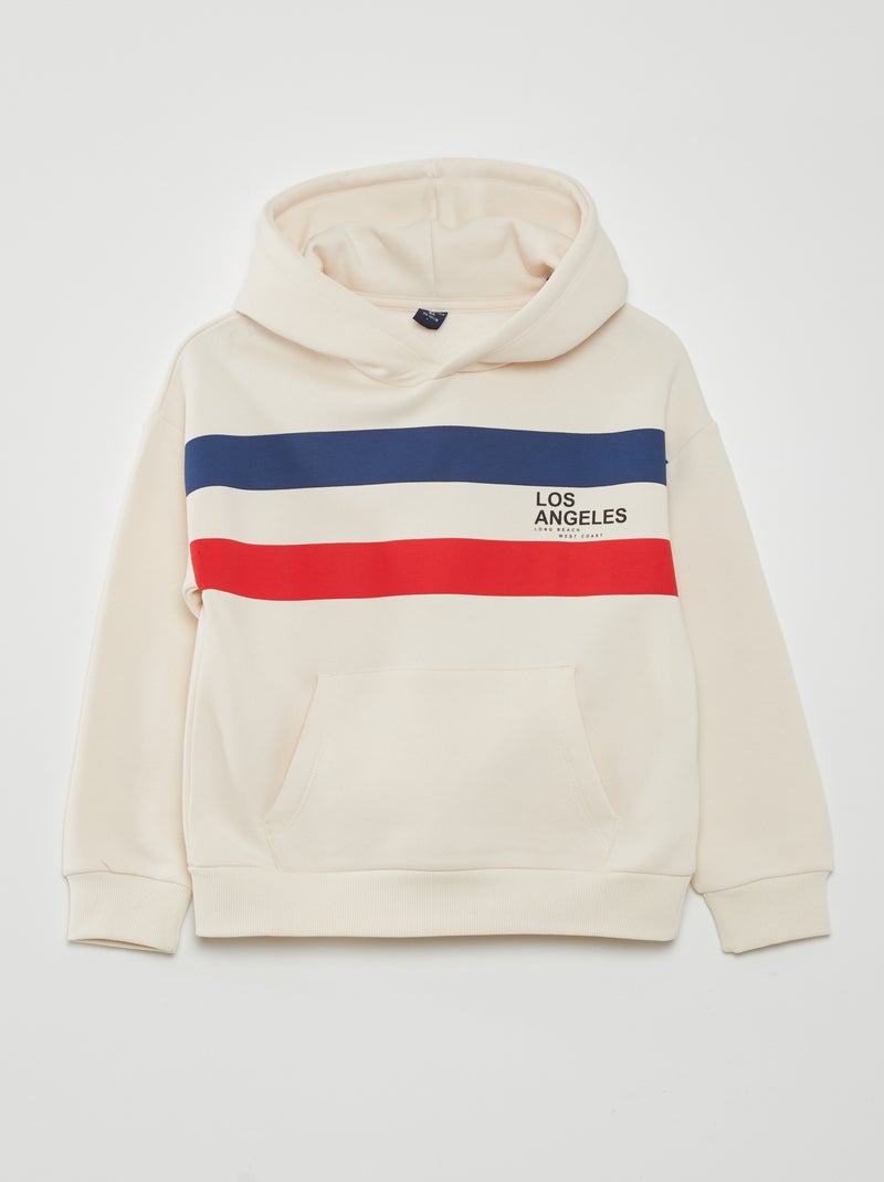 Sudadera de chándal estampada 'USA' BLANCO - Kiabi